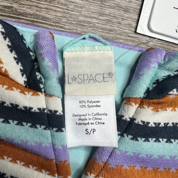 L*Space Lee Lee Bralette Bikini Top Size S Over The Moon Stripe NWT - Picture 6 of 9